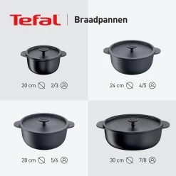 Tefal Trattoria Braadpan - Ø28 Cm - Inclusief Deksel -Kookpannen Verkoopwinkel 1194x1200 1