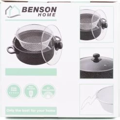 Benson Frituurpan Met Korf - Ø 26 Cm - Carbonstaal Met Marmer Coating -Kookpannen Verkoopwinkel 1195x1200 1