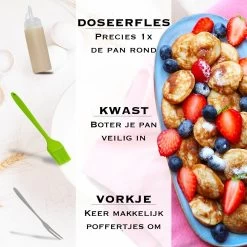 IRONO Poffertjespan Set - Incl. Doseerfles, Kwast En Vork - Poffertjespan Inductie En Electrisch - Poffertjesmaker 19 Poffertjes - Poffertjes Maken - Spuitfles - Cadeau Voor Mannen En Vrouwen -Kookpannen Verkoopwinkel 1199x1200 2