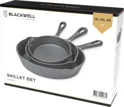 Blackwell Koekenpannenset - Gietijzer - ø 16, 20 En 25 Cm - Zonder Anti-aanbaklaag -Kookpannen Verkoopwinkel 1200x1038