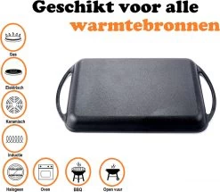 Kicinn Grillplaat - Gietijzer - Geëmailleerd - Incl. Accessoires - Ø 33 X 21.8 Cm (LxB) -Kookpannen Verkoopwinkel 1200x1045