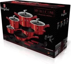 6-delige Balck Burgundy Pannen Set Bordeaux Rood Met Accessoires Ook Voor Inductie 5 6-delige Balck Burgundy Pannen Set Bordeaux Rood Met Accessoires Ook Voor Inductie -Kookpannen Verkoopwinkel 1200x1078 1