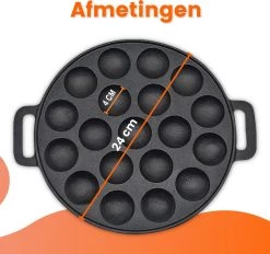 Kicinn Poffertjespan - Poffertjesmaker - Poffertjespan Inductie - Ø 24 Cm - 19 Poffertjes - Inclusief Handvaten -Kookpannen Verkoopwinkel 1200x1127 2