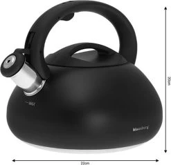 Fluitketel Waterkoker Mat Zwart 2.7 L ‘’Black Amethyst‘’ RVS – Inductie - Vatwasser -Kookpannen Verkoopwinkel 1200x1161 3