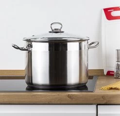 Haushalt Soeppan Met Glazen Deksel - 10 Liter- RVS -Kookpannen Verkoopwinkel 1200x1165 1