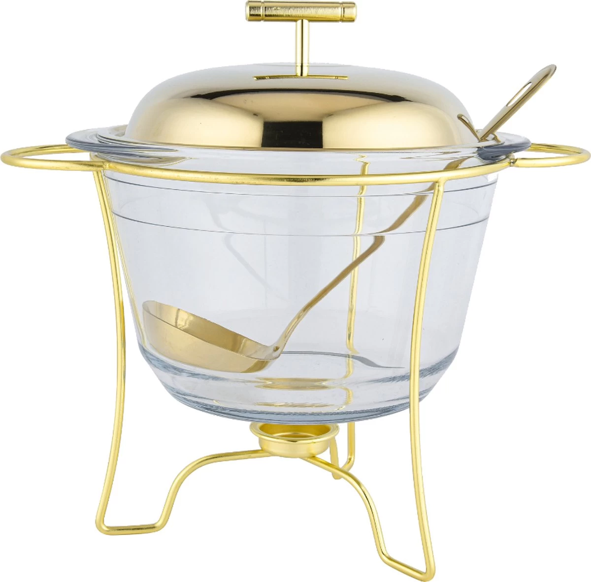 MONOO Soepkom Goud - Soepkommen - Glazen Soepterrine - Voedselverwarmer - Soepketel - 4 Liter 1 MONOO Soepkom Goud - Soepkommen - Glazen Soepterrine - Voedselverwarmer - Soepketel - 4 Liter