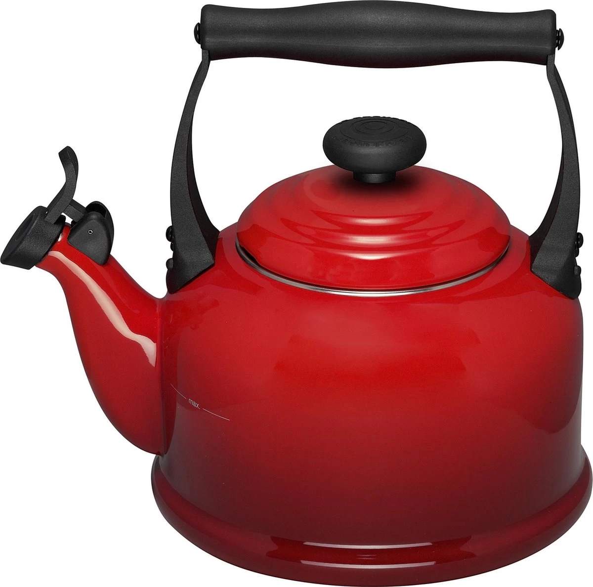 Le Creuset Tradition Fluitketel - 2.1 L - Kersenrood 1 Le Creuset Tradition Fluitketel - 2.1 L - Kersenrood