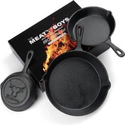 Gietijzeren Pannenset - Cast Iron Skillets - BBQ Skilletset -Kookpannen Verkoopwinkel 1200x1198