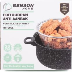 Benson Frituurpan Met Korf - Ø 26 Cm - Carbonstaal Met Marmer Coating -Kookpannen Verkoopwinkel 1200x1199 10