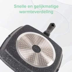 Coninx Grillpan 28CM - Steakpan - Afneembare Handgreep - PFAS-vrij - Grijs -Kookpannen Verkoopwinkel 1200x1199 8
