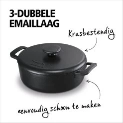 BRABANTIA THE DUTCH Gietijzeren Braadpan - Ø 28cm - MAT Zwart - Inductie -Kookpannen Verkoopwinkel 1200x1200 1