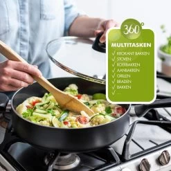 GreenPan Memphis Pannenset - 4-delig - Zwart - Inductie - PFAS-vrij -Kookpannen Verkoopwinkel 1200x1200 24