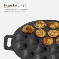 Ocina Poffertjespan – Combo Pack – 19 Poffertjes – Poffertjesmaker – Poffertjespan Inductie – Poffertjespan Electrisch – Gietijzeren Pan - Inclusief Doseerfles, Handvaten, 6x Poffertjesvorken En Invetkwast – Gratis Receptenboek -Kookpannen Verkoopwinkel 1200x1200 244