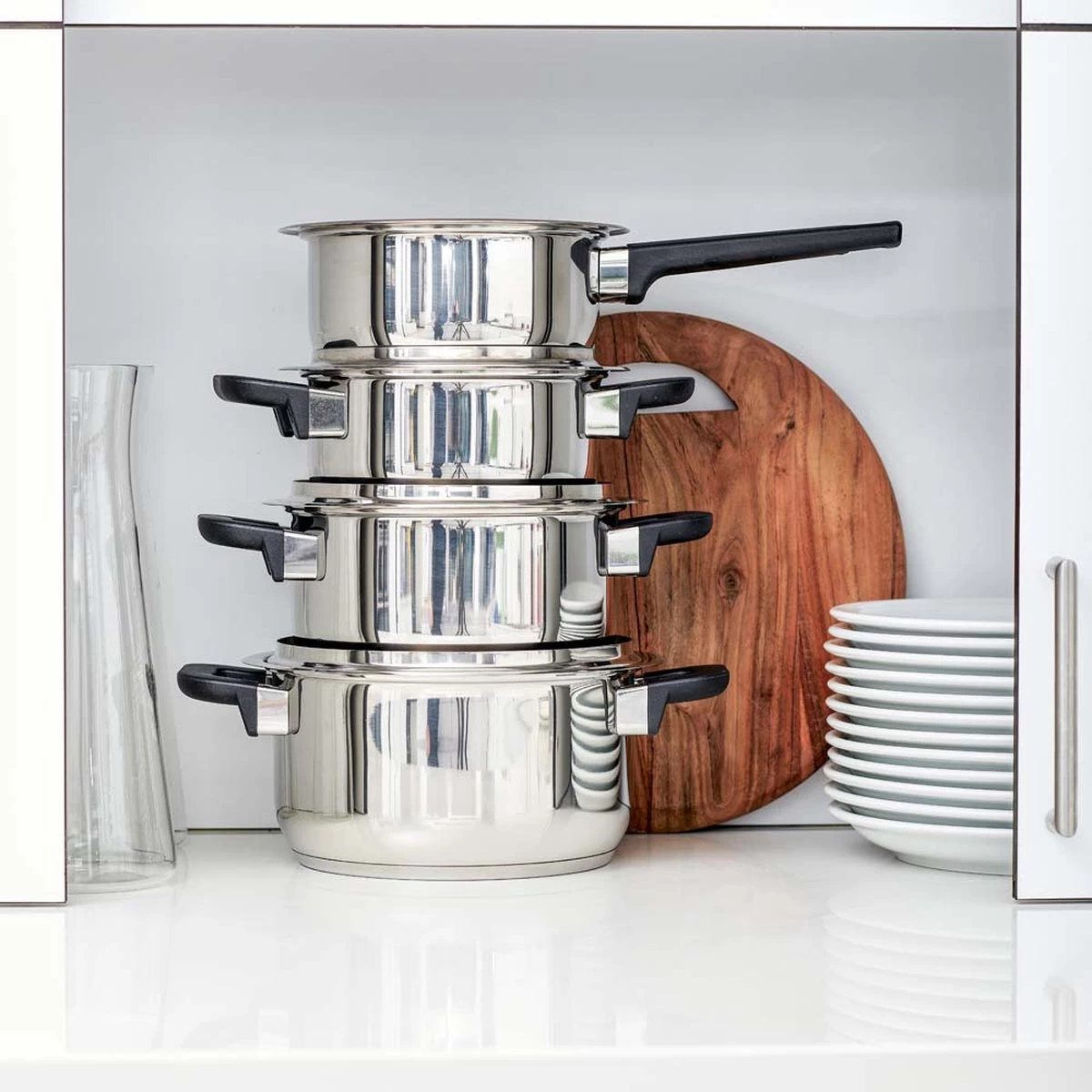 Gero Erik Kookpannenset - 4-delig - RVS - Inductie 5 Gero Erik Kookpannenset - 4-delig - RVS - Inductie - Afbeelding 5