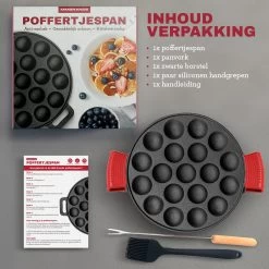 MM Brands Poffertjespan - Poffertjesmaker - Inductie / Oven / BBQ - Inclusief Handvat, Borstel En Vorken -Kookpannen Verkoopwinkel 1200x1200 313