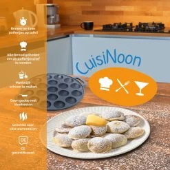 CuisiNoon® Poffertjespan Premium - Complete Poffertjesmaker Set - Inclusief Bakboek -Kookpannen Verkoopwinkel 1200x1200 319