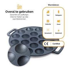 CuisiNoon® Poffertjespan Premium - Complete Poffertjesmaker Set - Inclusief Bakboek -Kookpannen Verkoopwinkel 1200x1200 321