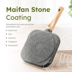 Merkloos Pancake Pan - Omeletpan - Eierpan - Anti Aanbaklaag - PFAS Vrij - Pancake Maker - Geschikt Voor Alle Warmtebronnen - Inductie Pannen -Kookpannen Verkoopwinkel 1200x1200 415