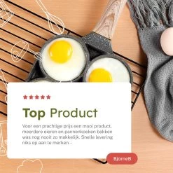 Merkloos Pancake Pan - Omeletpan - Eierpan - Anti Aanbaklaag - PFAS Vrij - Pancake Maker - Geschikt Voor Alle Warmtebronnen - Inductie Pannen -Kookpannen Verkoopwinkel 1200x1200 417