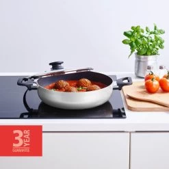 BRABANTIA INDU+ Hapjespan - Keramische Antiaanbaklaag - Met Deksel - Ø 28 Cm - Inductie - Pfas Vrij -Kookpannen Verkoopwinkel 1200x1200 457