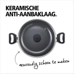 BRABANTIA INDU+ Hapjespan - Keramische Antiaanbaklaag - Met Deksel - Ø 28 Cm - Inductie - Pfas Vrij -Kookpannen Verkoopwinkel 1200x1200 458