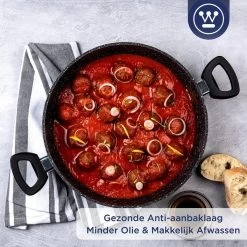 Westinghouse Hapjespan Inductie - Ø 32 Cm - Zwart Marmer - Met Deksel -Kookpannen Verkoopwinkel 1200x1200 468