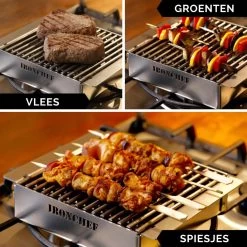 IRONCHEF Lavastenen Grill - Geschikt Voor Gasfornuis - Barbecue - BBQ - Grillplaat - Grilplaat - Bakplaat - Grillpan -Kookpannen Verkoopwinkel 1200x1200 487
