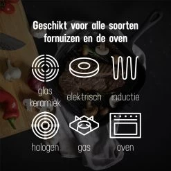 Daumonet Auguste Noir Gietijzeren Grillpan - Steakpan Zwart - PFAS & PFOA Vrij - Vierkant Met Schenktuit - 23,5 Cm - 2 Liter - Emaille - Alle Warmtebronnen - Elektrisch - Gas - Halogeen - Inductie - Keramisch -Kookpannen Verkoopwinkel 1200x1200 515