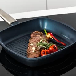 Westinghouse Performance Series - Grillpan Inductie 28cm - Luxe Grillpan - Blauw - Steakpan - Geschikt Voor Alle Warmtebronnen Inclusief Inductie En Ovenbestendig -Kookpannen Verkoopwinkel 1200x1200 537