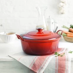 Le Creuset Braadpan Faitout Tradition Kersenrood - ø 24 Cm / 3 Liter -Kookpannen Verkoopwinkel 1200x1200 565