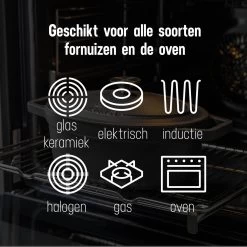 Gietijzeren Braadpan - Sudderpan Zwart Van Daumonet - Ovaal - Ø 29 Cm - 3 Liter - 100% PFAS & PFOA Vrij - Emaille - Geschikt Voor Alle Warmtebronnen - Elektrisch - Gas - Halogeen - Inductie - Keramisch - Vaatwasserbestendig -Kookpannen Verkoopwinkel 1200x1200 605