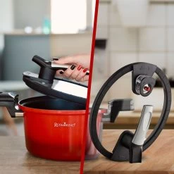 Rosmarino - Snelkookpan Met Glazen Deksel - Zwart - Ø24cm - 5 Liter - 100% PFAS & PFOA Vrij - Aluminium - Pressure Cooker - Non-stick Minerale Coating - Ergonomische Handgrepen - Geschikt Voor Alle Warmtebronnen -Kookpannen Verkoopwinkel 1200x1200 647