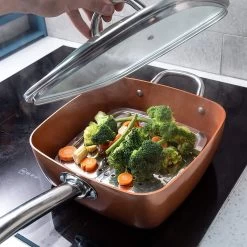 Nuovva Koperen Frituurpan, Met Diepe Zijkanten & Deksel -Kookpannen Verkoopwinkel 1200x1200 705