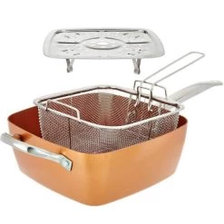 Nuovva Koperen Frituurpan, Met Diepe Zijkanten & Deksel -Kookpannen Verkoopwinkel 1200x1200 707