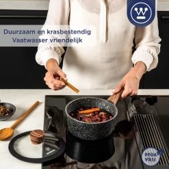 Westinghouse Steelpan Inductie - Ø 20 Cm - Zwart Marmer - Speciale Editie -Kookpannen Verkoopwinkel 1200x1200 746
