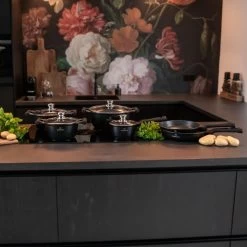 Herenthal Inductie Pannenset - Luxe 10-delige Koekenpanset - Voor Alle Warmtebronnen - Met Glazen Deksels En Koudgrepen - Zwart -Kookpannen Verkoopwinkel 1200x1200 76