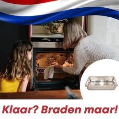 YUGN COMBI Set Braadslede Ovenschaal Combi Braadslee Oven Set - 2x Braadslede Met Rooster Voor Ovengerechten - 36x27x7CM En 40x30x7CM En Inclusief Bakkwast - Cadeau- Cadeautip -Kookpannen Verkoopwinkel 1200x1200 783