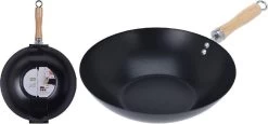 Excellent Houseware Wok Ø30cm Non Stick Zwart Houten Handvat 30 Cm - Pan - Koken - Eten - Keuken -Kookpannen Verkoopwinkel 1200x560 2