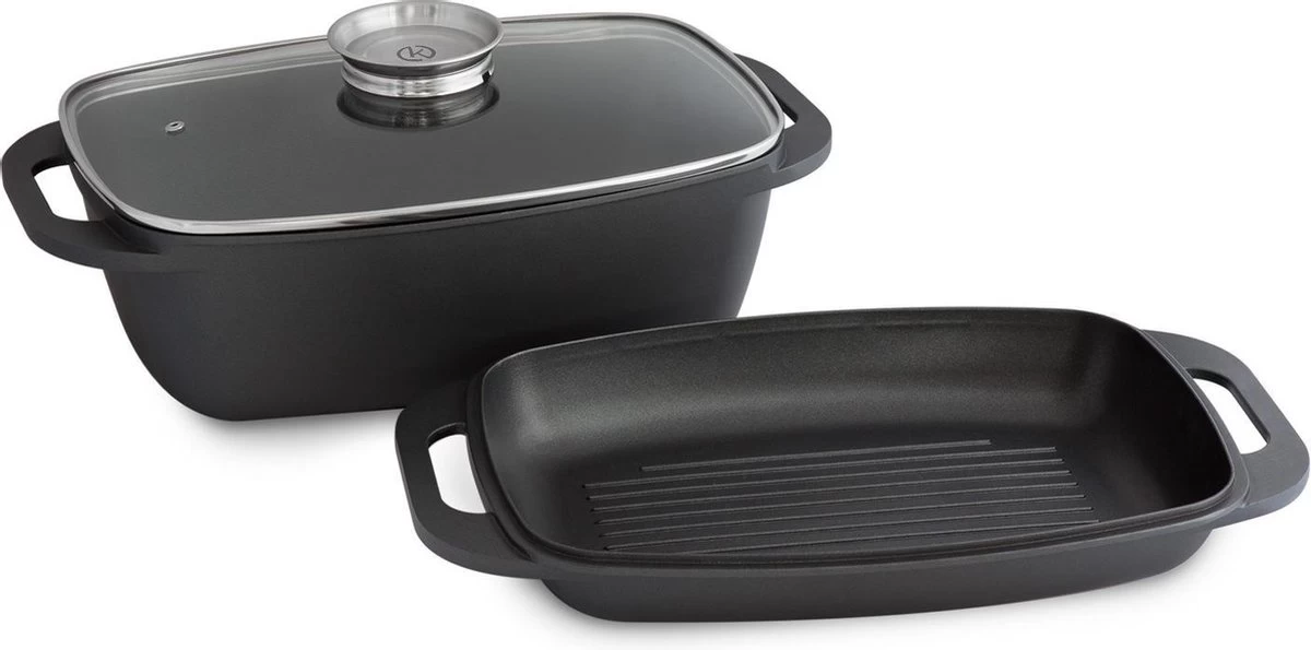 Gegoten Aluminium Braadpan - 7 L 2 Gegoten Aluminium Braadpan - 7 L - Afbeelding 2