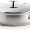 KitchenAid Stainless Steel Hapjespan Met Glazen Deksel ø28cm - RVS - Inductie - Anti-aanbak