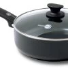 GreenPan Cambridge Hapjespan Met Deksel 24cm - Zwart - Inductie - PFAS-vrij