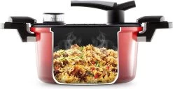 Rosmarino - Snelkookpan Met Glazen Deksel - Zwart - Ø24cm - 5 Liter - 100% PFAS & PFOA Vrij - Aluminium - Pressure Cooker - Non-stick Minerale Coating - Ergonomische Handgrepen - Geschikt Voor Alle Warmtebronnen -Kookpannen Verkoopwinkel 1200x622 3