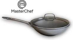 MasterChef / Jumbo - Wokpan - Met Glazen Deksel - 28 Cm - Inductie -Kookpannen Verkoopwinkel 1200x671 1