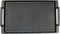 Eurolux Grillplaat Met Grepen - 41 X 24 X 2.5 Cm - Zwart - Aluminium - Geschikt Voor Alle Warmtebronnen -Kookpannen Verkoopwinkel 1200x689 4