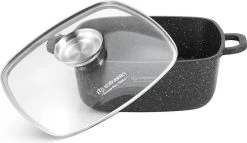 Edënbërg Stonetec Line - 8-delige Luxe Pannenset Van Gesmeed Aluminium - Zwart -Kookpannen Verkoopwinkel 1200x694