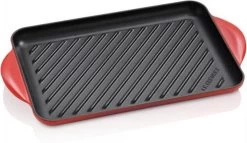 Le Creuset - Gietijzeren Grillplaat - 32x22cm - Kersenrood -Kookpannen Verkoopwinkel 1200x697 4