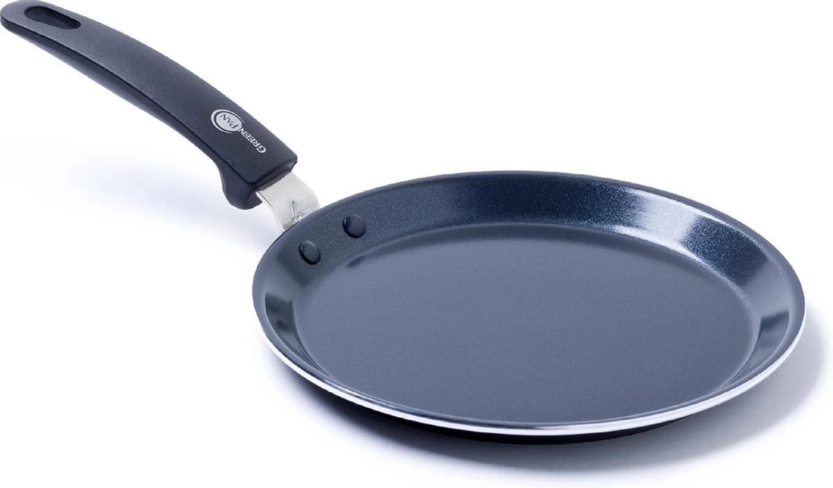 GreenPan Essentials Pannenkoekenpan 24cm - Zwart - Inductie - PFAS-vrij 1 GreenPan Essentials Pannenkoekenpan 24cm - Zwart - Inductie - PFAS-vrij