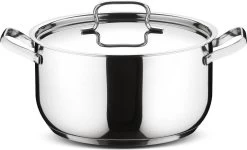 Lagostina Sfisiosa Acciaio SFIZIOSA ACCIAIO 10-delig (hoge Kookpan 22 Cm + Kookpan 18/22 Cm + Hapjespan 24 Cm + Steelpan 14 Cm + Melkpot 12 Cm + Deksels 14/18/22/24 Cm) -Kookpannen Verkoopwinkel 1200x729