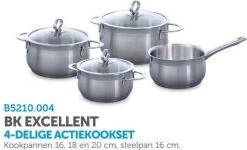BK Excellent Pannenset - 4-delig - RVS - Inductie 28 BK Excellent Pannenset - 4-delig - RVS - Inductie -Kookpannen Verkoopwinkel 1200x730