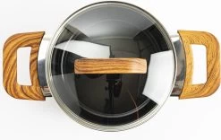 Gero Mark Kookpannenset - 4-delig - Zwart - Houtlook Grepen - Inductie - PFAS-vrij -Kookpannen Verkoopwinkel 1200x760